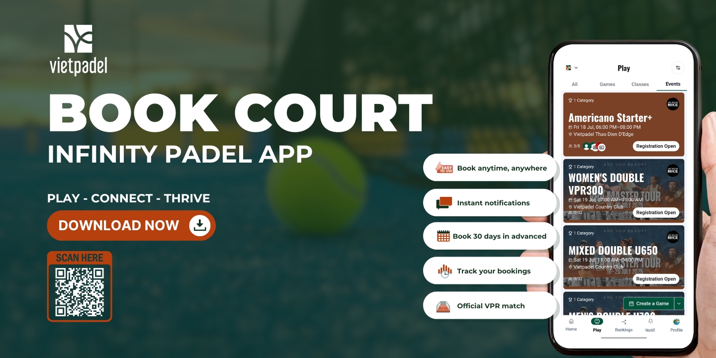 INFINITY PADEL APP IS NOW LIVE